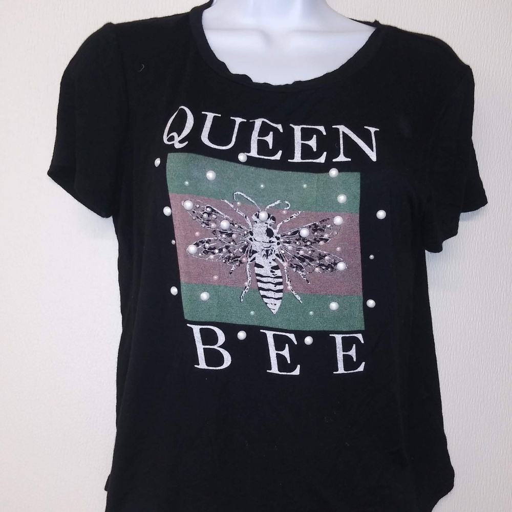 Black XL Cap Sleeve Ladies Top